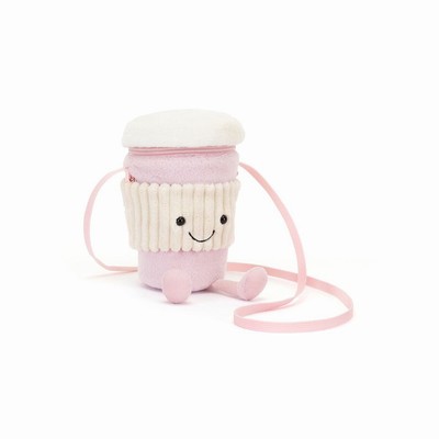 Jellycat Amuseables Coffee-To-Go Pink Bolsa | DUVN-16038